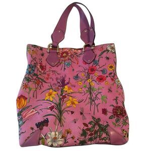 Gucci Pink Floral Tote Bag